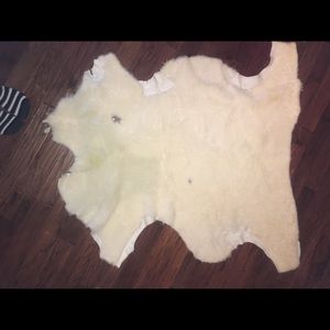 Authentic sheep fur rug